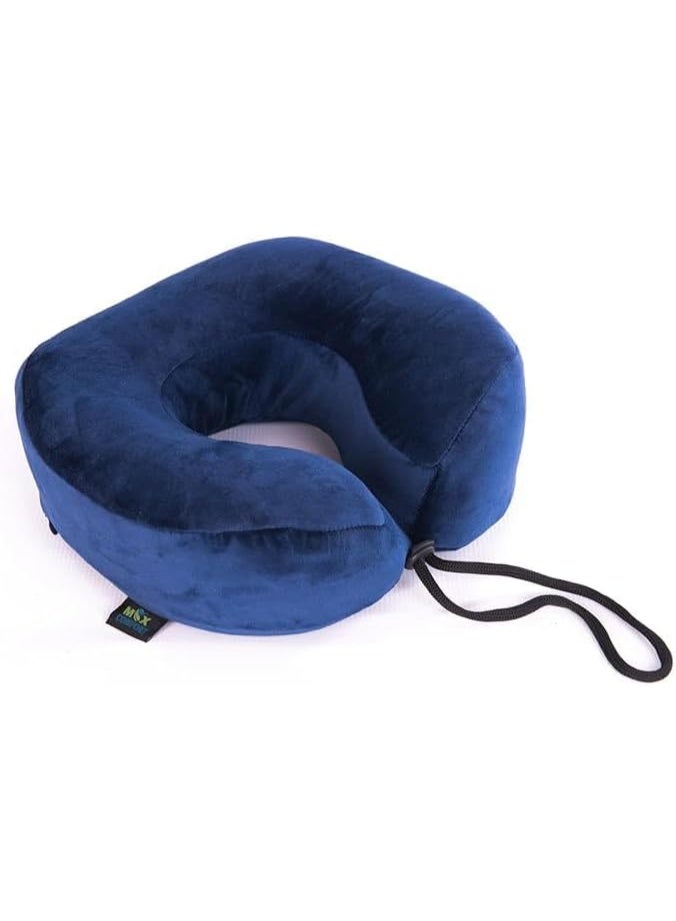 Memory Foam Travel Neck Support Pillow - Removable Washable Premium Velvet Cover - Ultimate Comfort & Easy Maintenance for Daily Use - Image 4