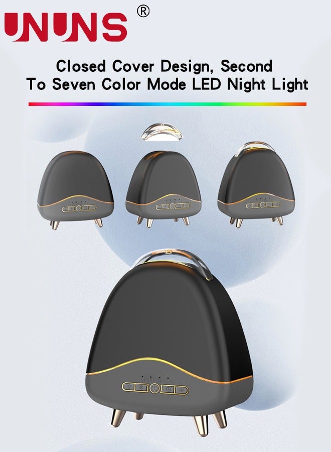 UNUNS Flame Aroma Diffuser,300ML Colorful Air Humidifier With Remote Control And Night Light,Bluetooth Functionality,Timing Design,USB Charging,For Home Office Bedroom - Image 4