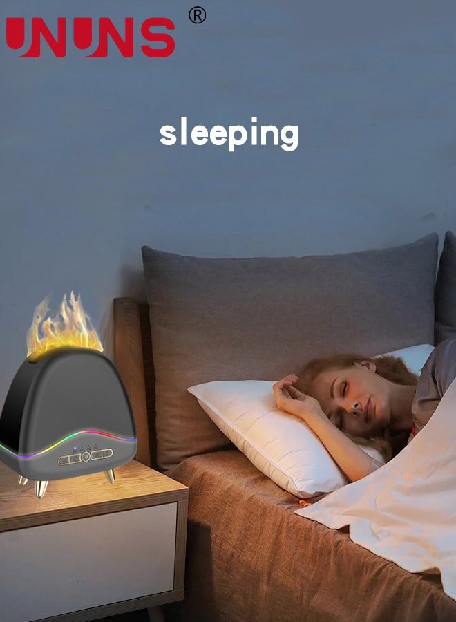 UNUNS Flame Aroma Diffuser,300ML Colorful Air Humidifier With Remote Control And Night Light,Bluetooth Functionality,Timing Design,USB Charging,For Home Office Bedroom - Image 3