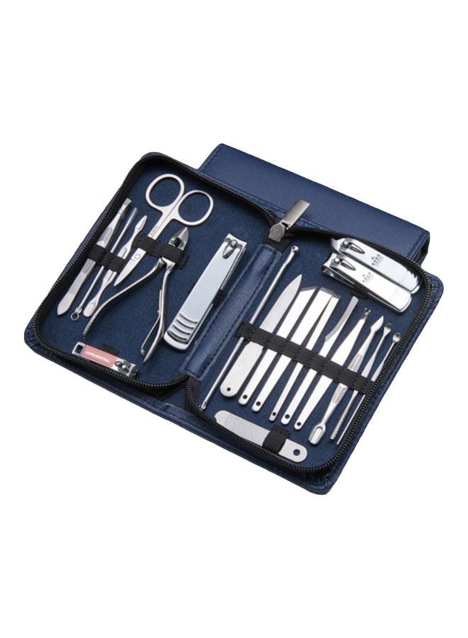 NIBEMINENT 20-Piece Stainless Steel Nail Clipper Set Silver