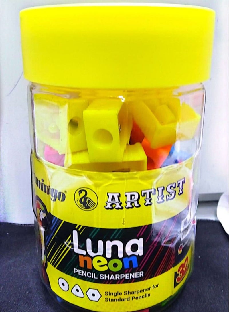 Flamingo 32Pieces Luna Neon Pencil Sharpner - Image 1