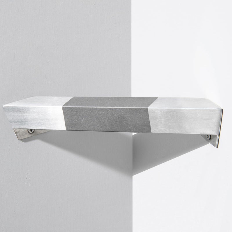 LIWEIKE Brushed Nickel Shower Foot Rest Bar Wall Mount Shower Stool for Shaving Legs Non-Slip Scrub Shower Foot Step Square Corner Shower Shaver Foot Rest - Image 1