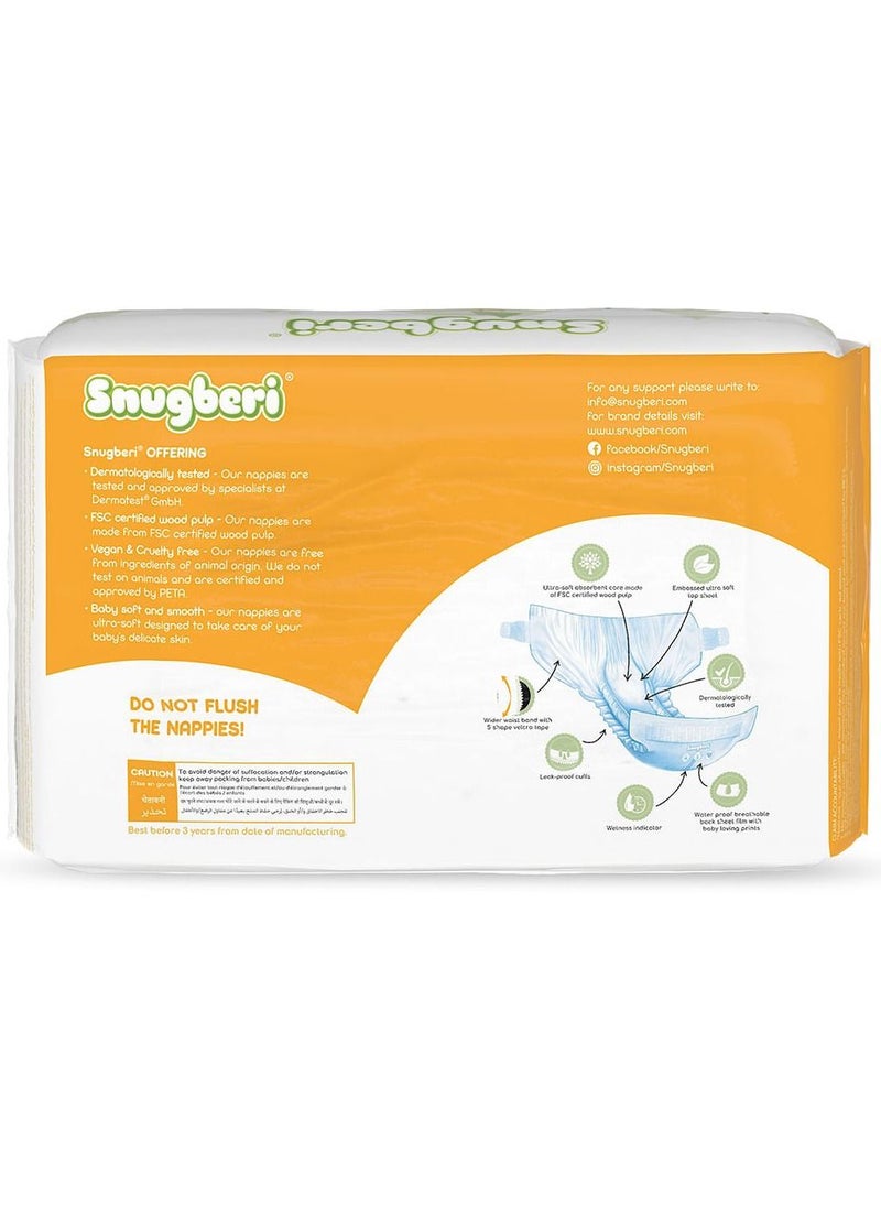 Snugberi - Premium Eco-Friendly Chlorine Free Feather Soft Printed Diapers Made Of Natural Wood Pulp With Wetness Indicator Size 2 Small 4-7Kg 30'S - Image 1