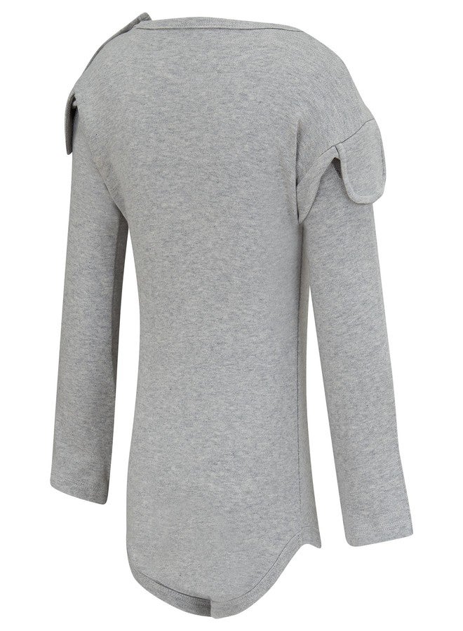ScratchSleeves | Flip-mitt Bodysuit for Itchy Babies | Grey Marl | 3-4 Years - Image 2