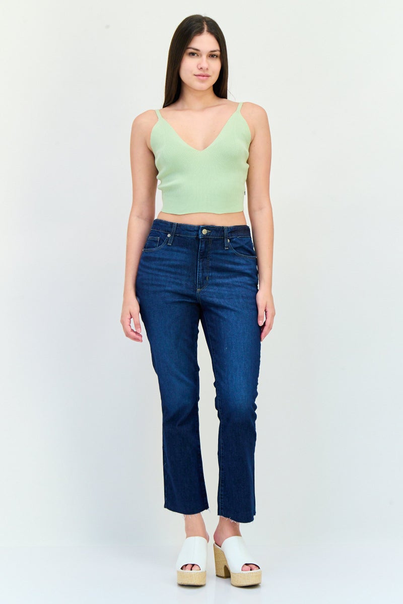 Universal Thread Women Bootcut Fit Washed Stretchable Regular Inseam Denim, Blue - Image 4