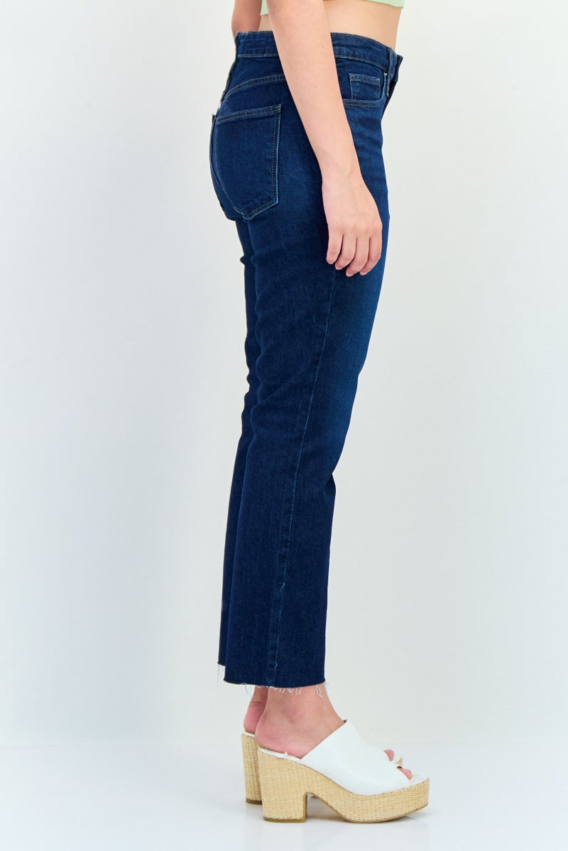 Universal Thread Women Bootcut Fit Washed Stretchable Regular Inseam Denim, Blue - Image 2