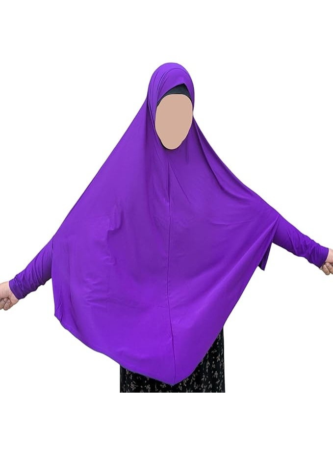 خمار صلاة للنساء . خمار بكم طويل خامة زيدة طرى ( للصلاة . للبلكونة . للإستقبال . لمختلف الاستخدامات ) - Image 4