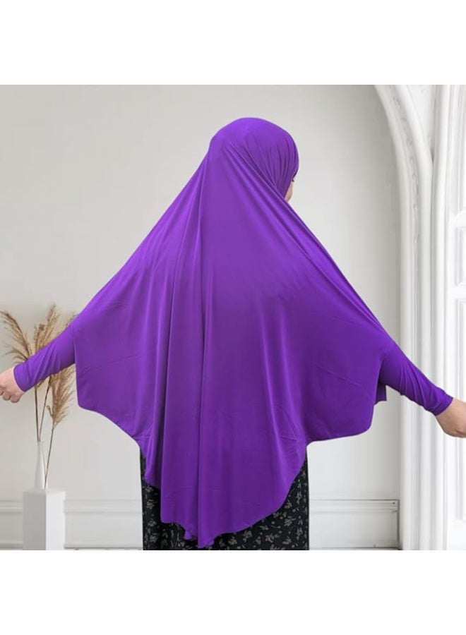 خمار صلاة للنساء . خمار بكم طويل خامة زيدة طرى ( للصلاة . للبلكونة . للإستقبال . لمختلف الاستخدامات ) - Image 3