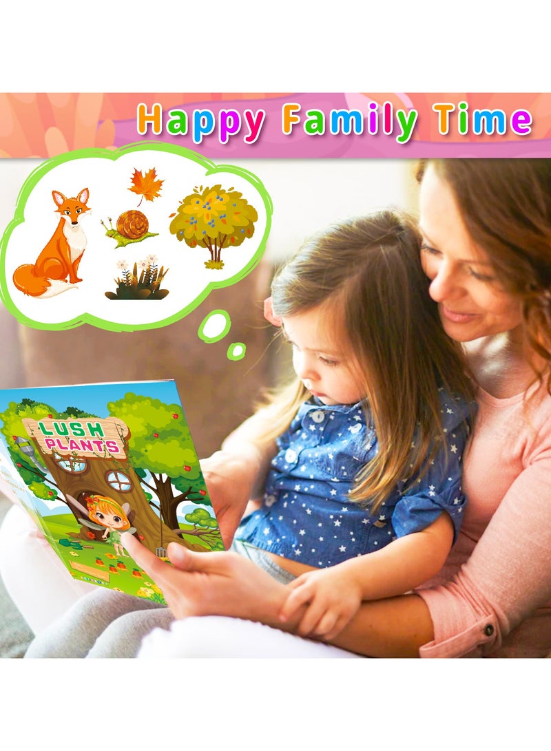 unikbebe 250Pcs Sticker Book, Lush Plants Theme with 8 Scenes, No Mess Sticker Art for Kids, DIY Craft Kit, Educational Learning Toy, Portable Travel Activity Book, Make Your Own Fun Stickers for Toddlers, Waterproof Busy Book, Gift for Boys & Girls - Image 2