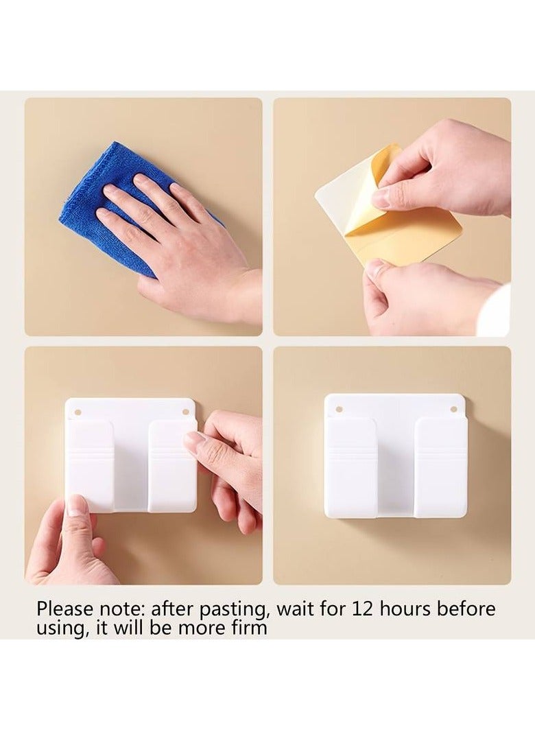 بروماس قطعة واحدة من حامل شحن وحامل تخزين بلاستيكي متعدد الوظائف للتعليق على الحائط، قابل للتكيف مع أسطح الجدران المختلفة مع إدارة الكابلات ومساحة تخزين إضافية - Image 3