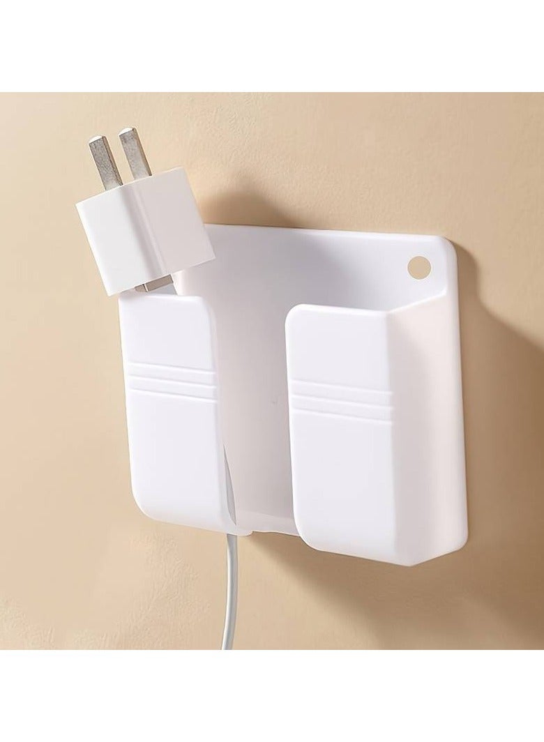 بروماس قطعة واحدة من حامل شحن وحامل تخزين بلاستيكي متعدد الوظائف للتعليق على الحائط، قابل للتكيف مع أسطح الجدران المختلفة مع إدارة الكابلات ومساحة تخزين إضافية - Image 4