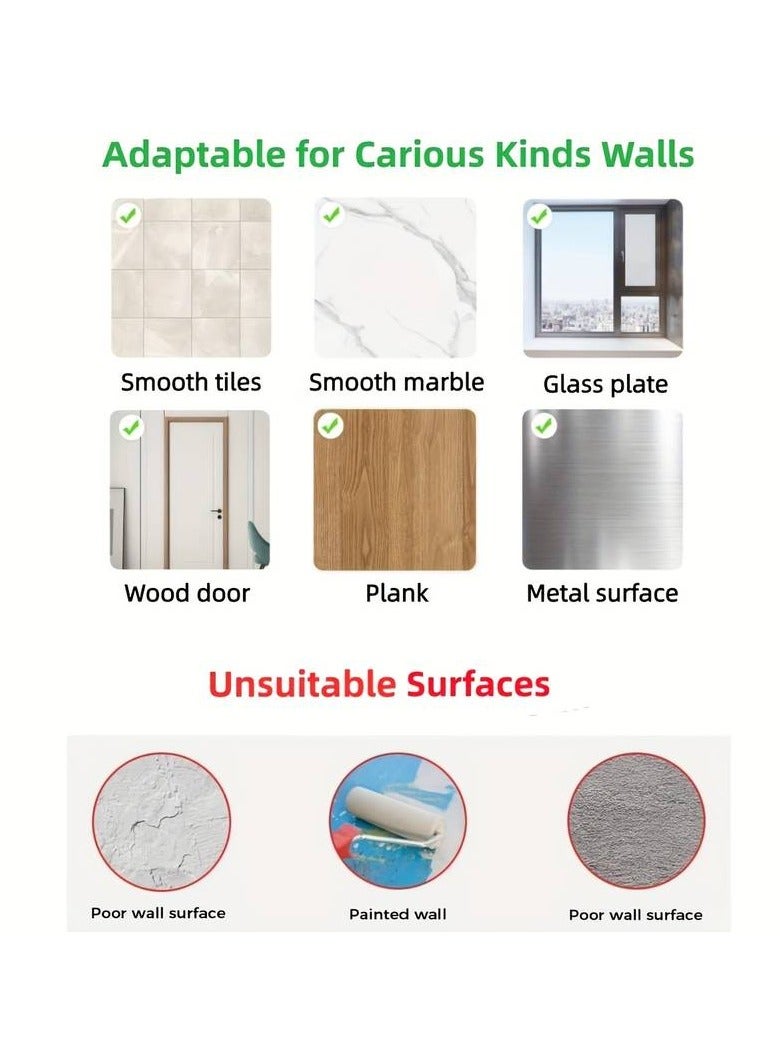 بروماس قطعة واحدة من حامل شحن وحامل تخزين بلاستيكي متعدد الوظائف للتعليق على الحائط، قابل للتكيف مع أسطح الجدران المختلفة مع إدارة الكابلات ومساحة تخزين إضافية - Image 5