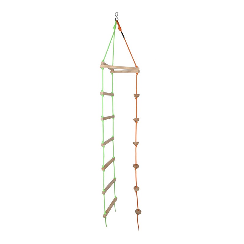 BOFFLE Rope Ladder for Kids | Climbing Stairs for Kids | Wooden Scales for Kids for Physical Activity | Indoor Outdoor Games for Kids for 3 to 10 Years - Image 1