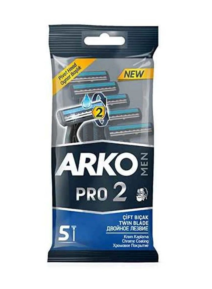 Pro 2 Men's Razor Blades - 5 Pieces