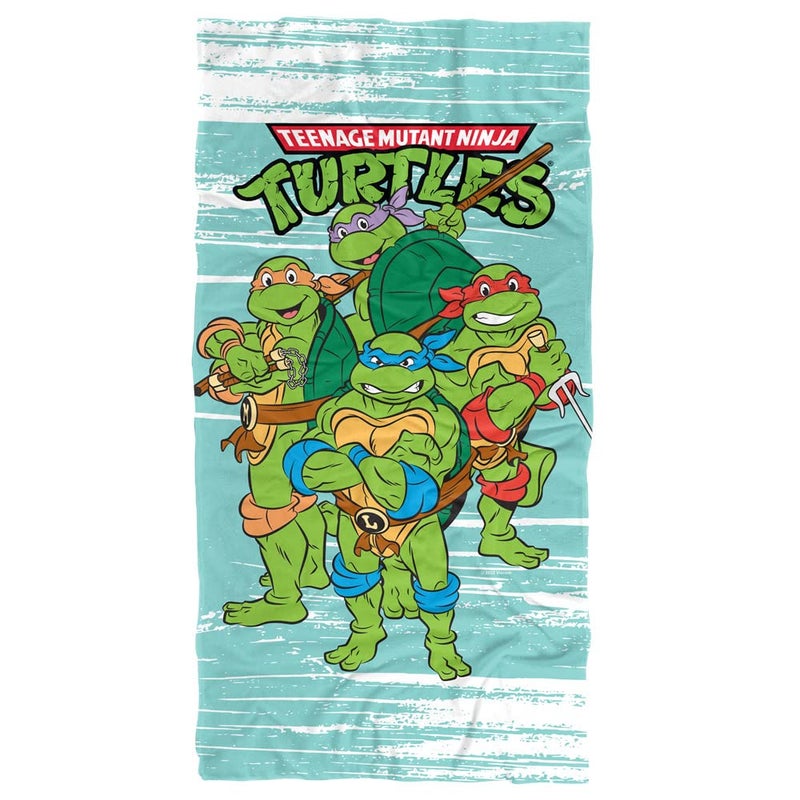 LOGOVISION Teenage Mutant Ninja Turtles TMNT Turtle Group Beach Towel 30x60