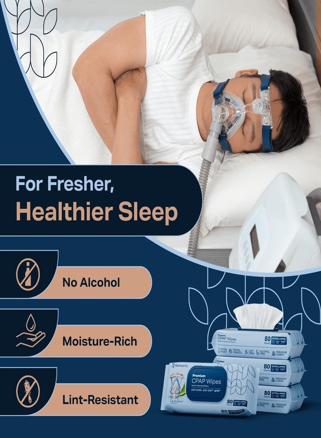 REFRESHIFY CPAP Mask Wipes (320 Count) + 8 Travel - Premium Large and Moist Cleaning Wipes for Mask | Cleaner, Unscented, CPAP Cleaning Supplies - Image 4