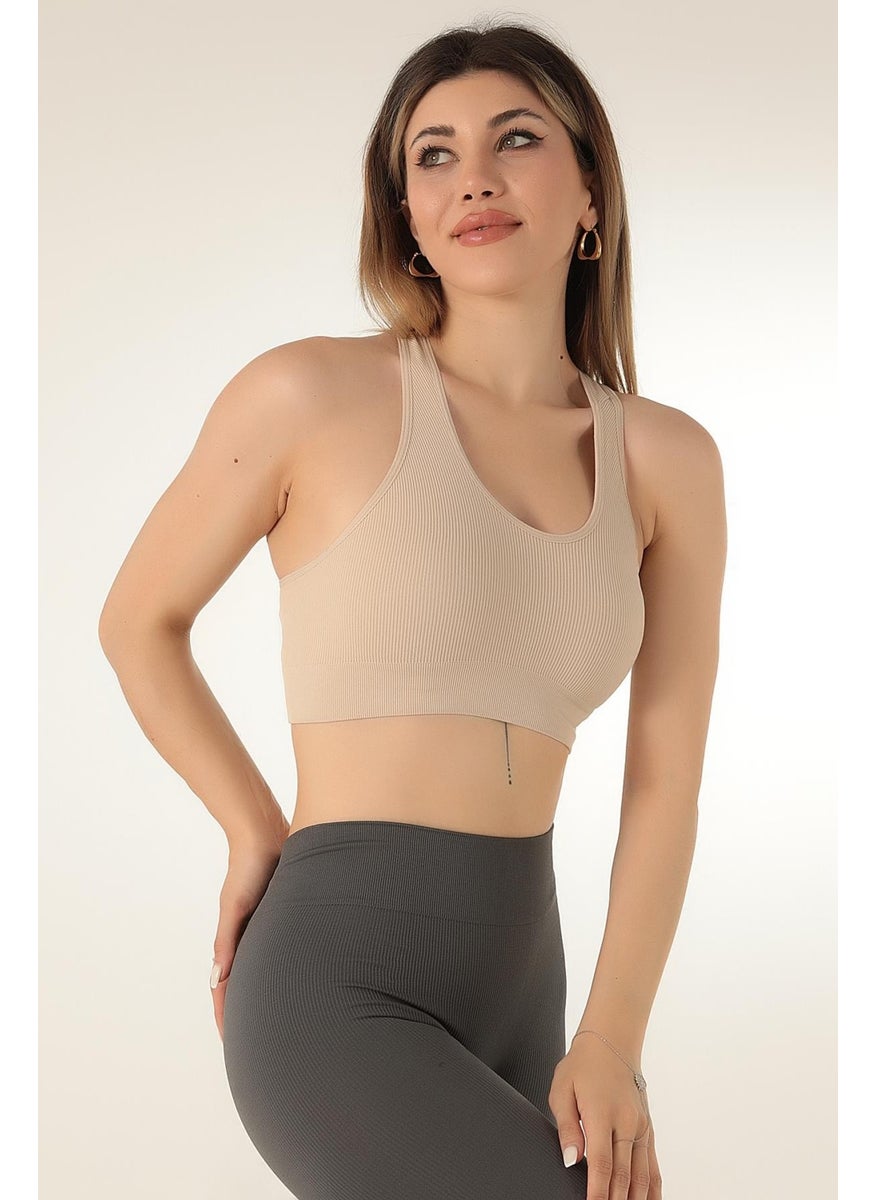 DoReMi - Seamless Knitted Cross Strap Bustier - Image 1