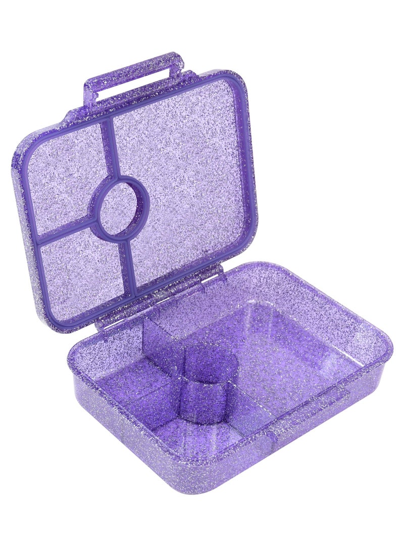ESSEN Tritan Bento Lunch Box for Kids Girls - Purple Glitter - Image 3