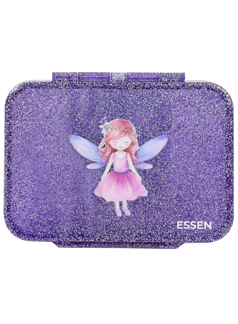 ESSEN Tritan Bento Lunch Box for Kids Girls - Purple Glitter - Image 1