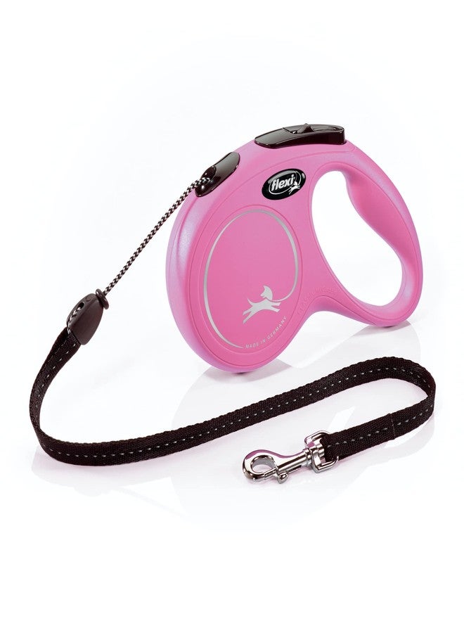 Flexi New Classic Retractable Dog Leash (Cord), 16 ft, Medium, Pink - Image 1