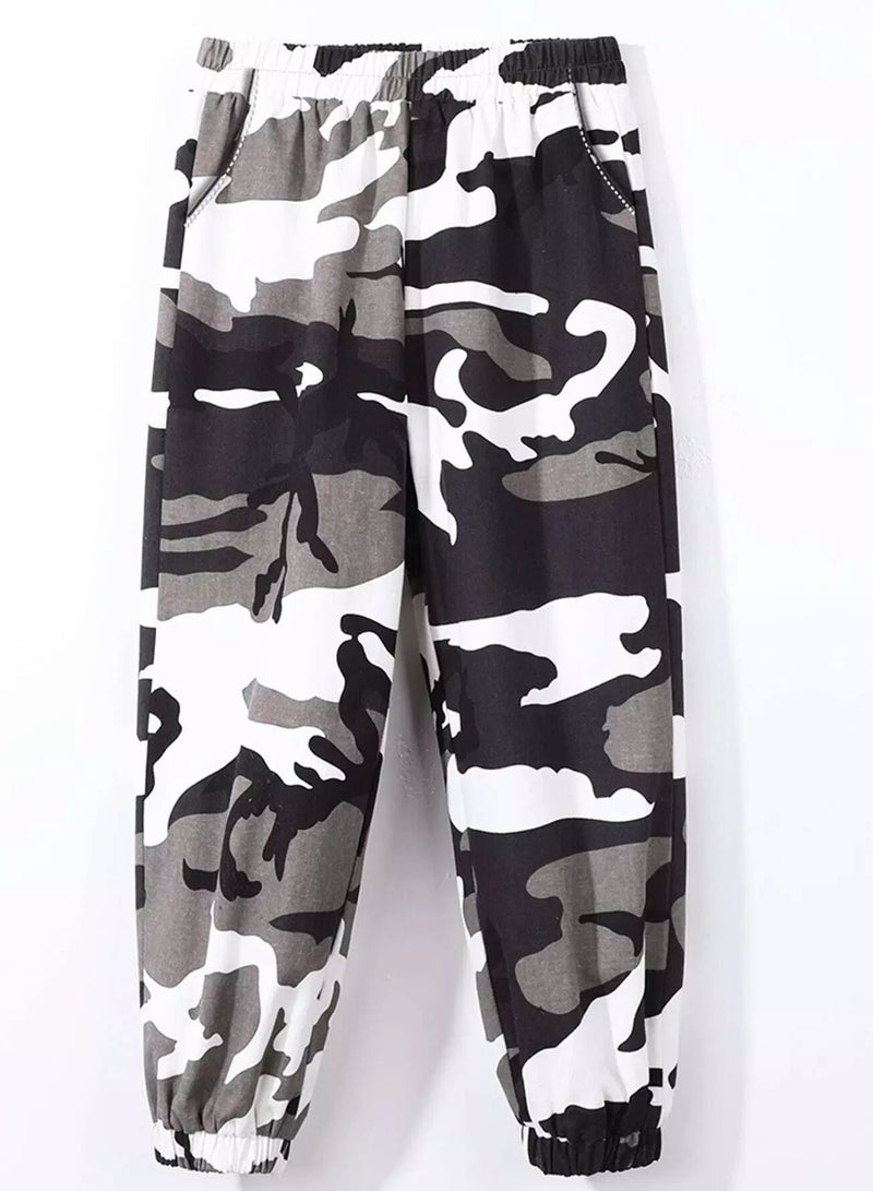 Boys Camo Print Tapered Pants - Image 2