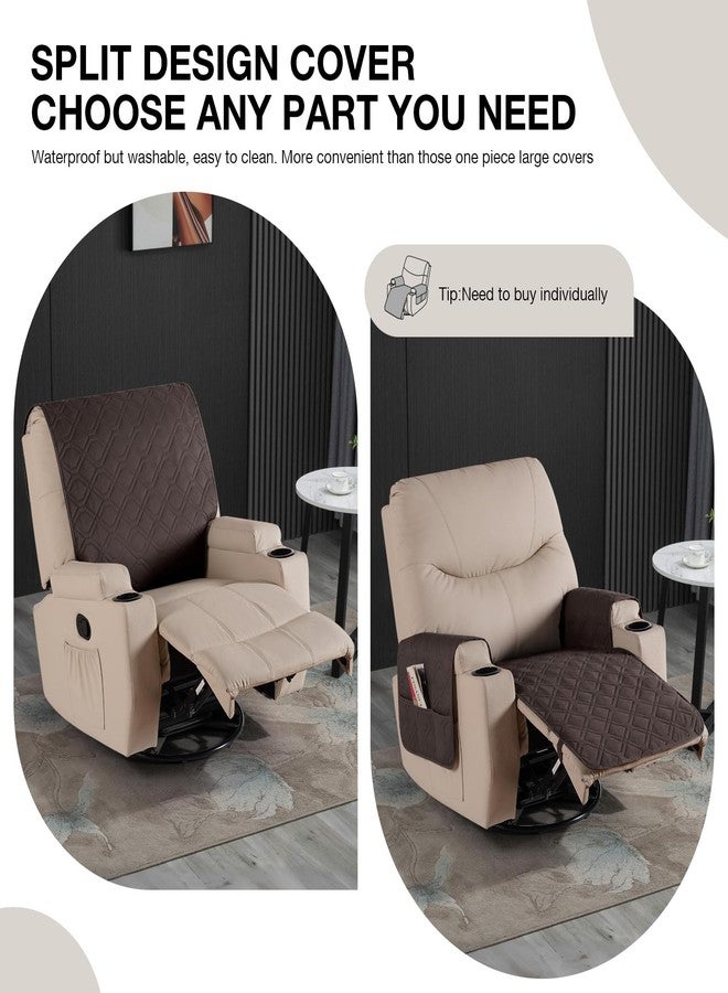 VANSOFY Recliner Chair Covers 100% Waterproof Backrest Cover Reclining Cover Non-Slip Dog Chair Cover Furniture Protector Washable Slipcover Elastic Straps for Pets, Dogs(Chocolate) - Image 4