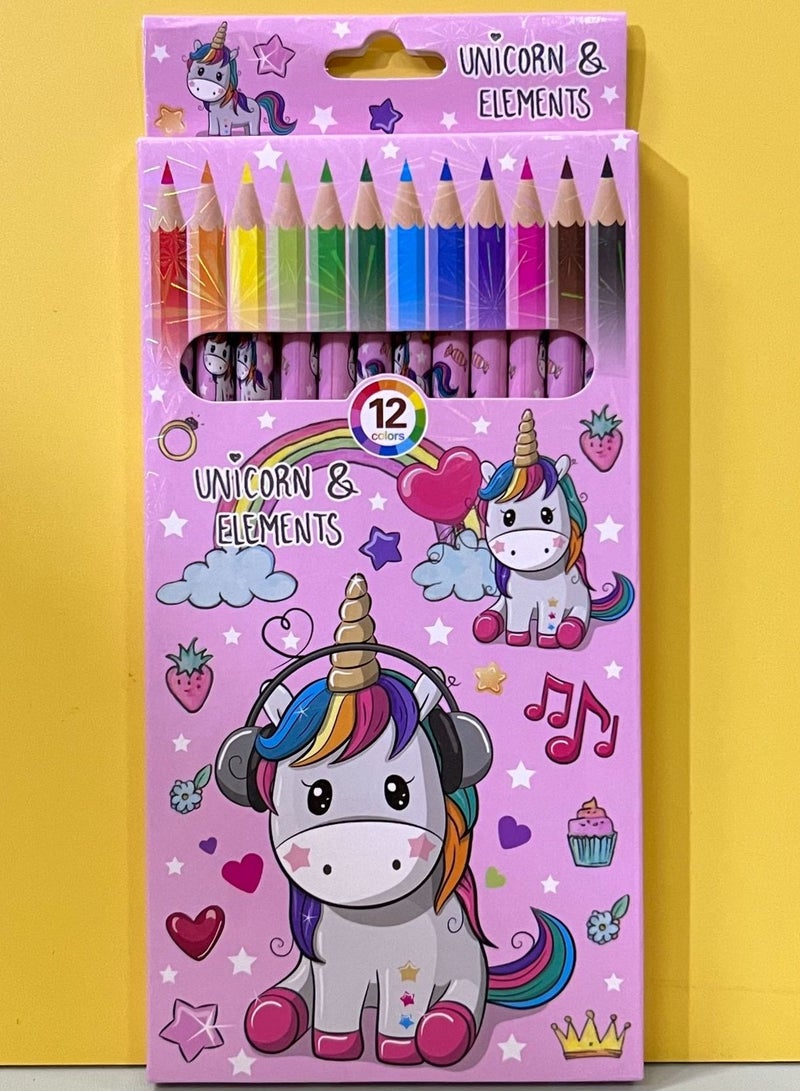 Generic 12 color pencil set color pen 12 color cartoon brush drawing stationery 