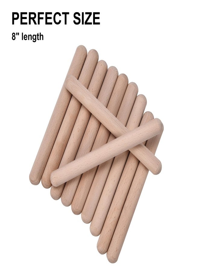 Mihey 32 عصا إيقاع، 8 بوصة خشبية موسيقية لومي للأطفال - Image 2