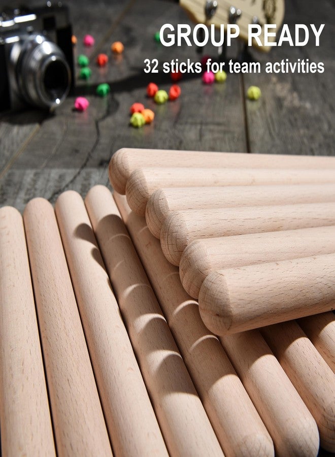 Mihey 32 عصا إيقاع، 8 بوصة خشبية موسيقية لومي للأطفال - Image 5