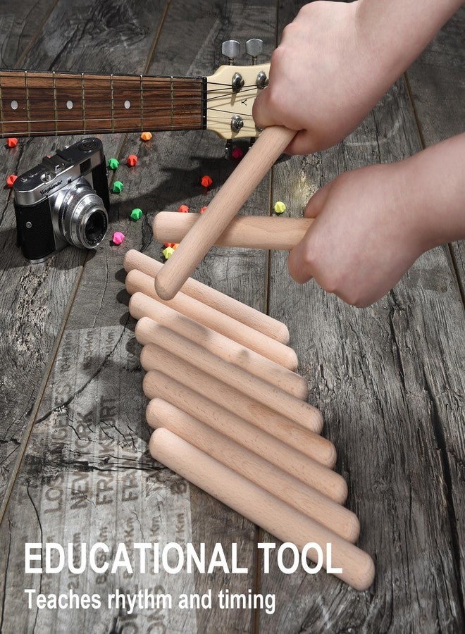 Mihey 32 عصا إيقاع، 8 بوصة خشبية موسيقية لومي للأطفال - Image 4