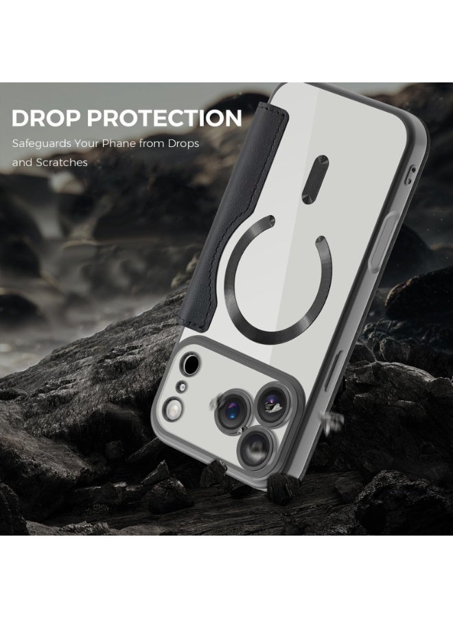 general Magnetic Wallet Case Compatible with iPhone 17 Pro Max 2025, Compatible with Mag-safe, Transparent Back Anti-Scratch Leather Flip Case for iPhone 17 Pro Max - Image 4