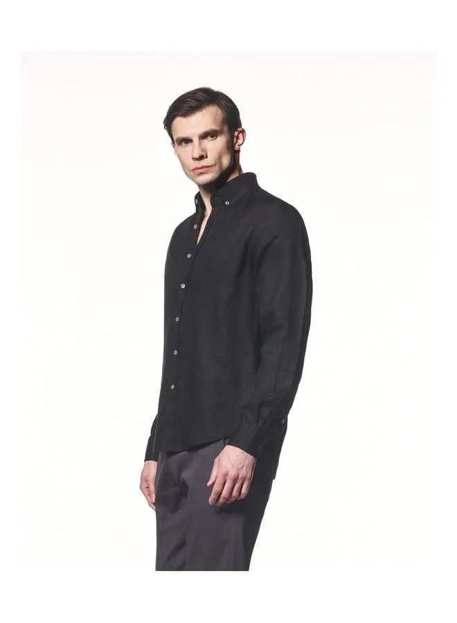 Liwali 100% Cotton Button-Down Collar Shirt.