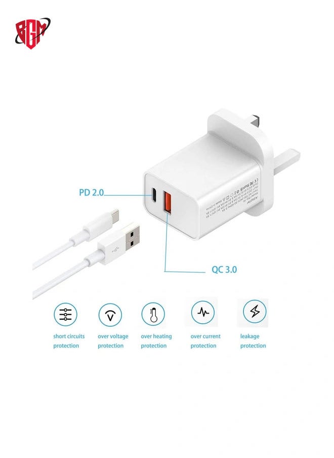 BGM 18W USB Fast Wall Charger Adapter Compatible with Apple iPhone 12/Pro/Max/Mini/SE/11/X XS,Apple iPad Air/Pro, Samsung Galaxy S20/Note20/10, Huawei P40  - Image 2