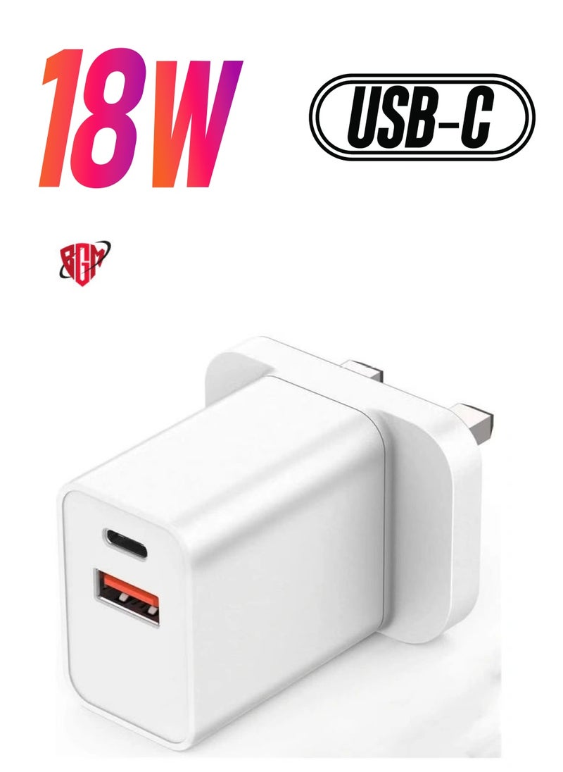 BGM 18W USB Fast Wall Charger Adapter Compatible with Apple iPhone 12/Pro/Max/Mini/SE/11/X XS,Apple iPad Air/Pro, Samsung Galaxy S20/Note20/10, Huawei P40  - Image 1