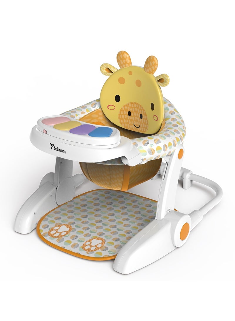 TEKNUM Baby Portable Dining Feeding Chair and Recliner Activity Chair - Giraffe - Image 1