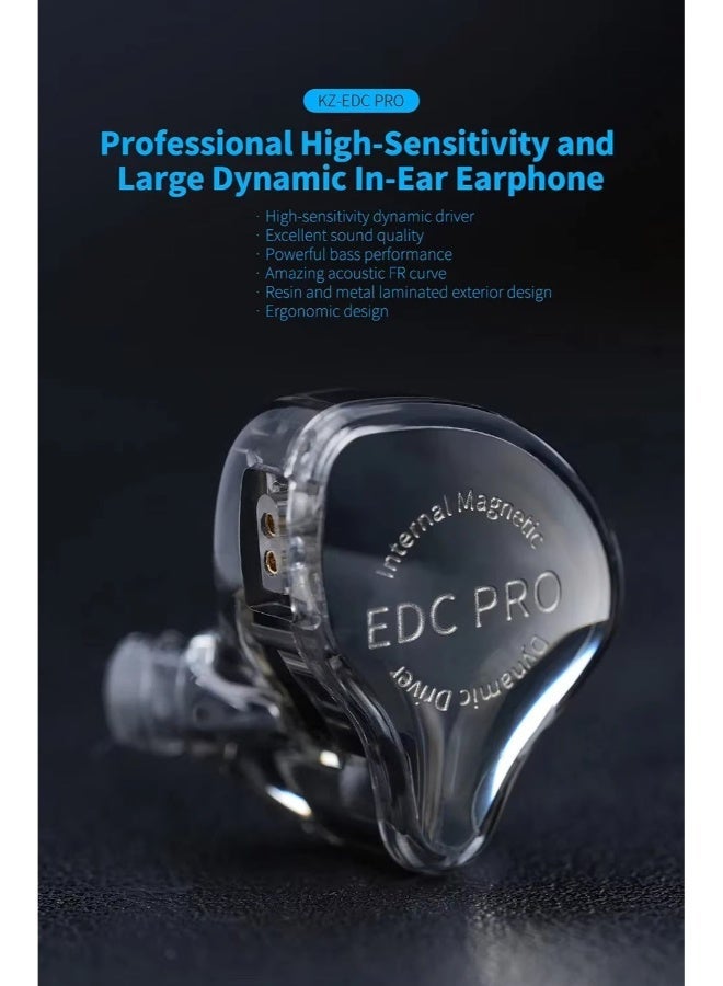 KZ New KZ EDC Pro Headset Dynamic In-Ear Monitor HiFi Wired Headphone Bass Stereo Game Music Earbuds Sports Noise Reduction Earphon - No Mic - Image 2
