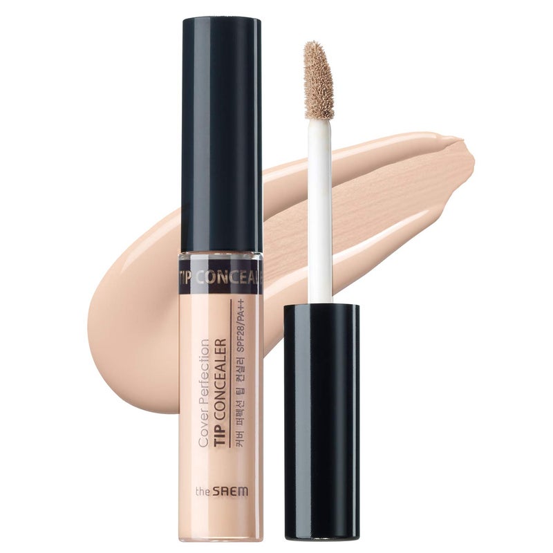 THESAEM THE SAEM Cover Perfection Tip Concealer Liquid MultiUse Concealer Full Coverage Makeup for Acne Dark Spots Dark Circles Hyperpigmentation and Blemishes 02 fl oz 15 Natural Beige