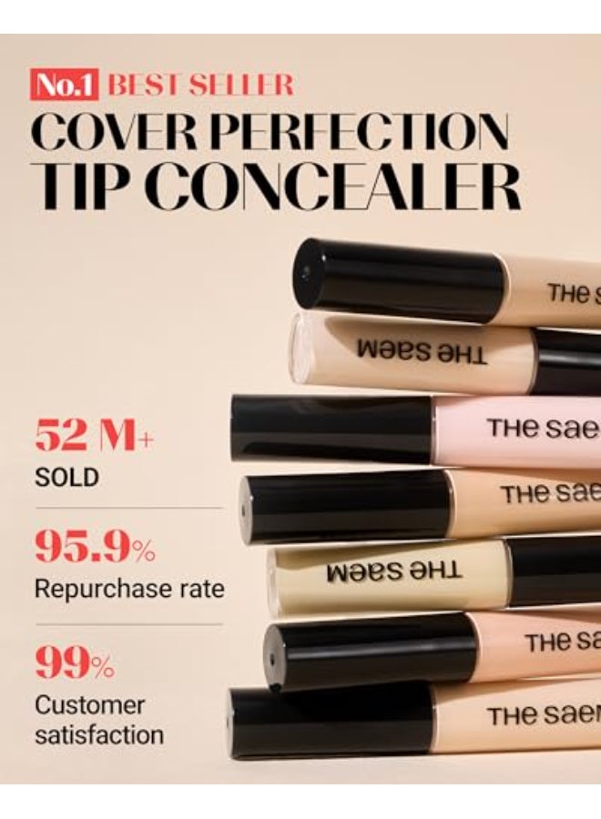 THESAEM Cover Perfection Tip Concealer Liquid MultiUse Concealer Full Coverage Makeup for Acne Dark Spots Dark Circles Hyperpigmentation and Blemishes 02 fl oz 15 Natural Beige - Image 4