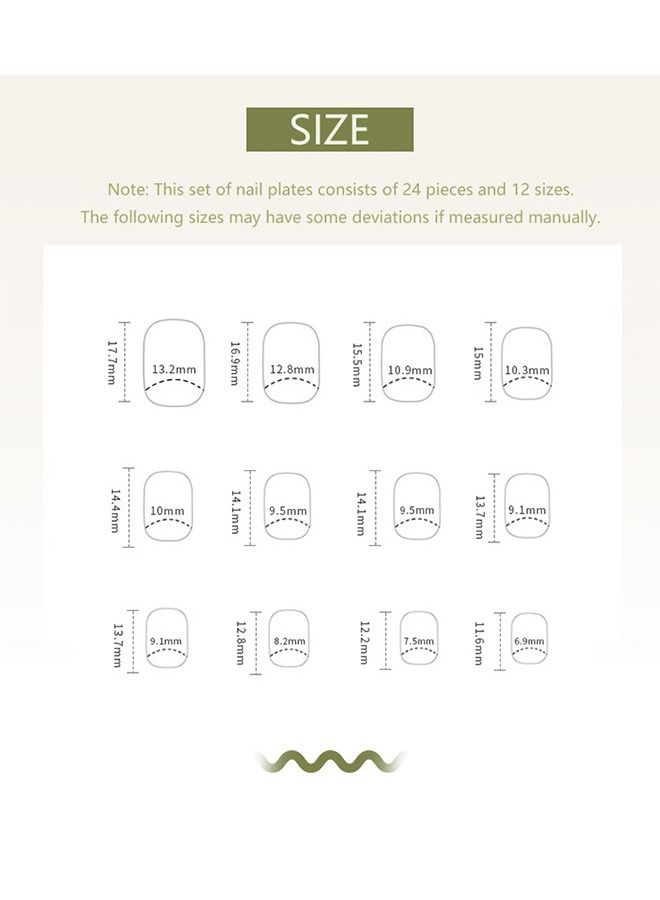 24 Pcs Camellia Pattern With Shiny Pearl Style Nails Plate, Full Cover Fake Nails Glossy False Nails, Acrylic Nails for Women and Girls - Image 5