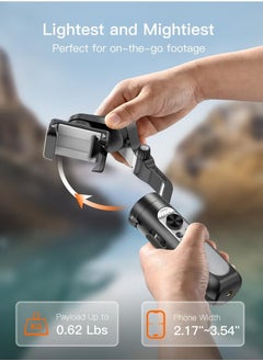 KASTWAVE Gimbal Stabilizer, Lightweight And Portable Foldable Phone Stabilizer, Anti Shake Durable Smart Phone Holder Stabilizer For Youtuber Vlogging Video Recording, (1pc, Grey)  - Image 2