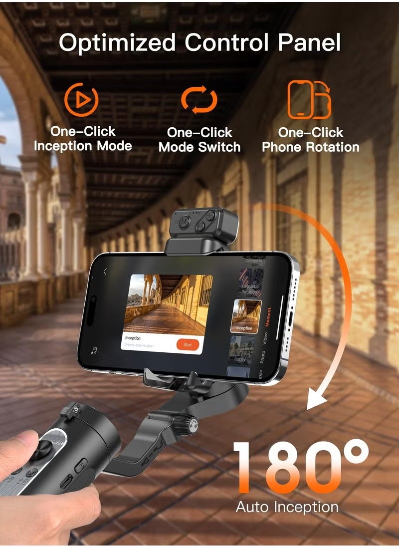 KASTWAVE - Gimbal Stabilizer, Lightweight And Portable Foldable Phone Stabilizer, Anti Shake Durable Smart Phone Holder Stabilizer For Youtuber Vlogging Video Recording, (1pc, Grey) - Image 1