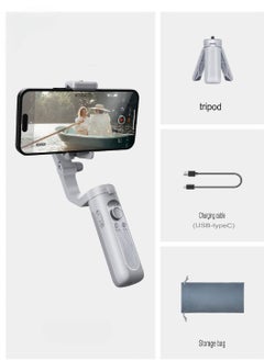 KASTWAVE Gimbal Stabilizer, Lightweight And Portable Foldable Phone Stabilizer, Anti Shake Durable Smart Phone Holder Stabilizer For Youtuber Vlogging Video Recording, (1pc, Grey)  - Image 1