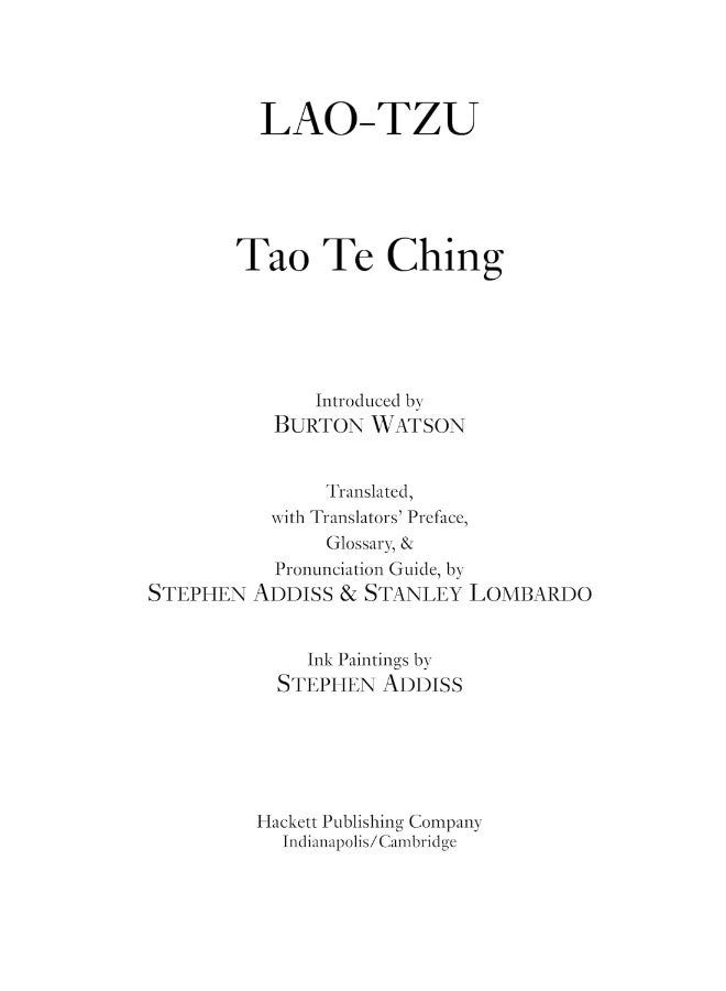 Tao Te Ching
