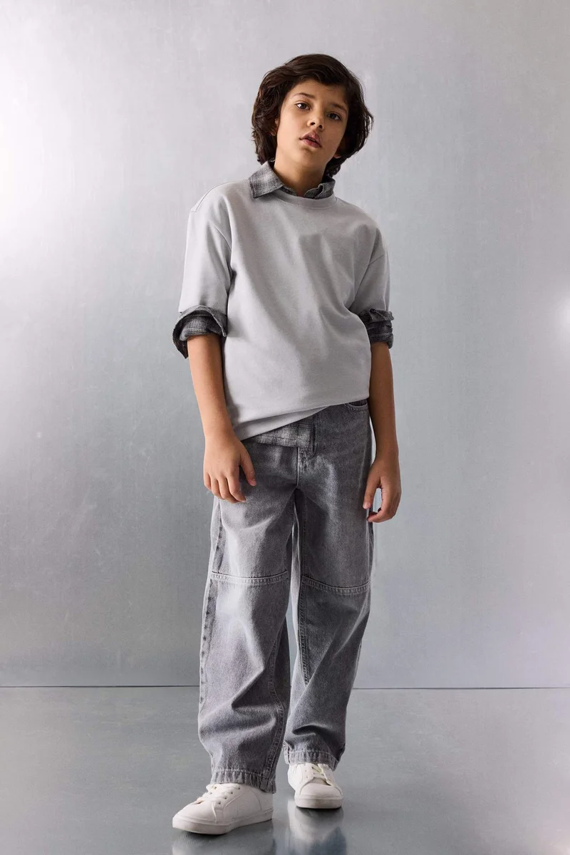 ديفاكتو Boy Oversize Fit Crew Neck T-Shirt