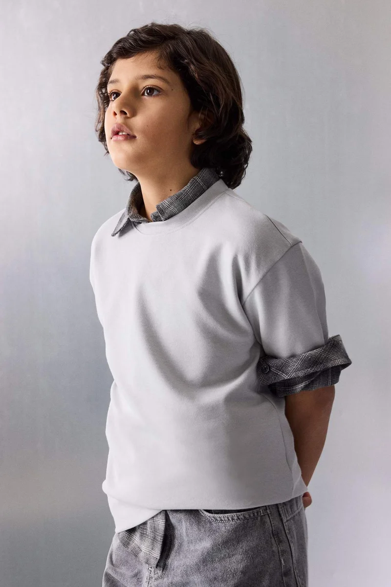 ديفاكتو Boy Oversize Fit Crew Neck T-Shirt