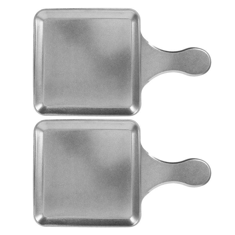 4 pcs Stake Plate Unbreakable: Stainless with Handles - Metal Dinner Tray for Steak BBQ Western Cuisine Easy to - Image 4