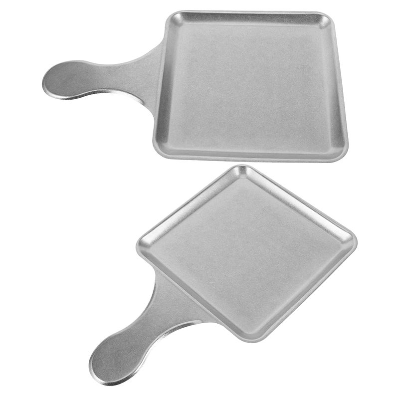 4 pcs Stake Plate Unbreakable: Stainless with Handles - Metal Dinner Tray for Steak BBQ Western Cuisine Easy to - Image 5