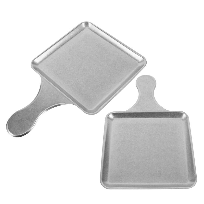 4 pcs Stake Plate Unbreakable: Stainless with Handles - Metal Dinner Tray for Steak BBQ Western Cuisine Easy to - Image 3