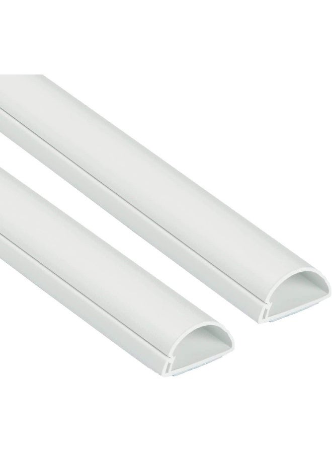 Royal Apex 1 Meter Pvc Floor Trunking With Self Adhesive Red Sticker Wall Cord Cover Cable Concealer On-Wall Wire Cover Paintable Cable Management Pack Of 2  - Image 1