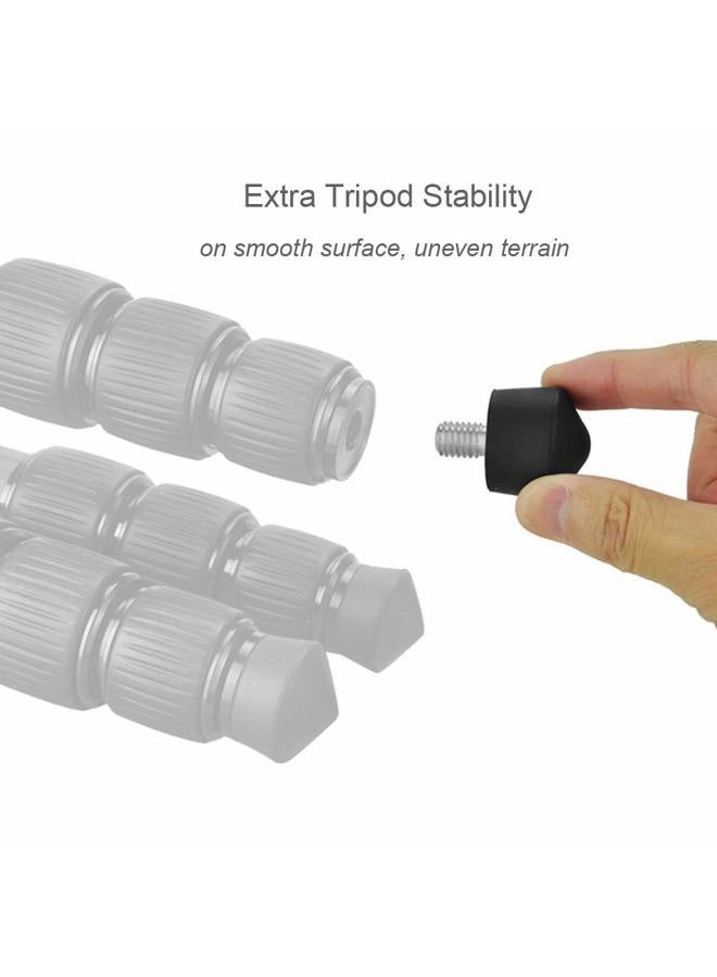 Foto&Tech Universal Anti-Slip 3/8" Rubber Foot Spike Compatible with Andoer Benro Gitzo Induro Kingjoy Manfrotto Weifeng RRS 3/8"-16 Thread Tripod Monopod on Smooth Uneven Surface 30mm x 40mm (3 PCS) - Image 3